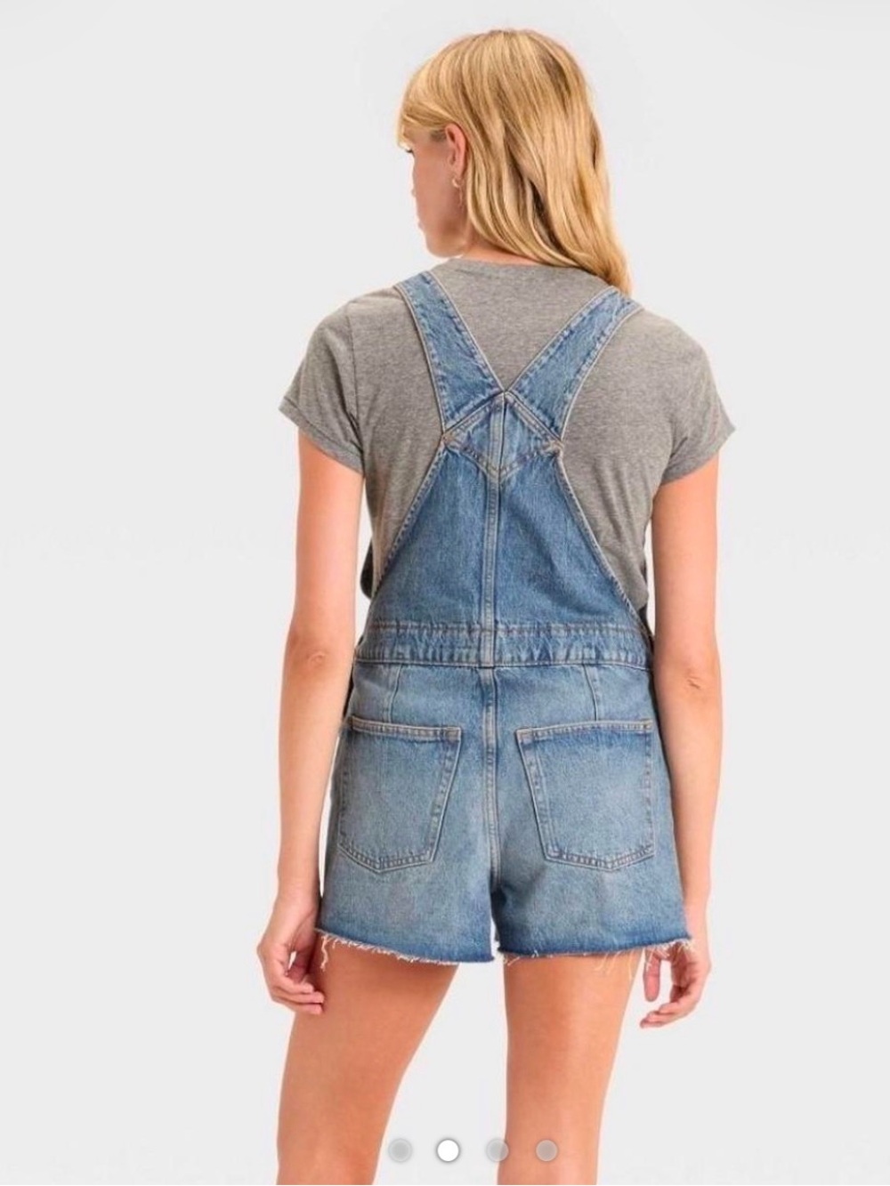 Denim Short Overalls in Light Blue - Women Jeans